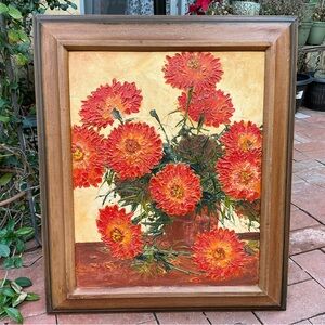 MARIGOLDS Oil Painting Textural & Happy October Birth Flower Dia de los Muertos